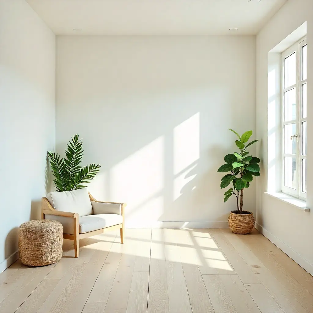 Espacio minimalista después del proceso de decluttering